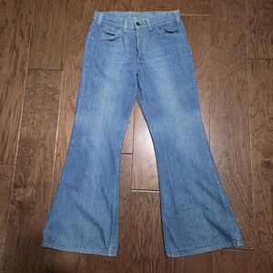 Vtg 70s Levi's 663 Orange Tab Bell Bottom Flare Jeans 30x29 (Fits 29x29) USA